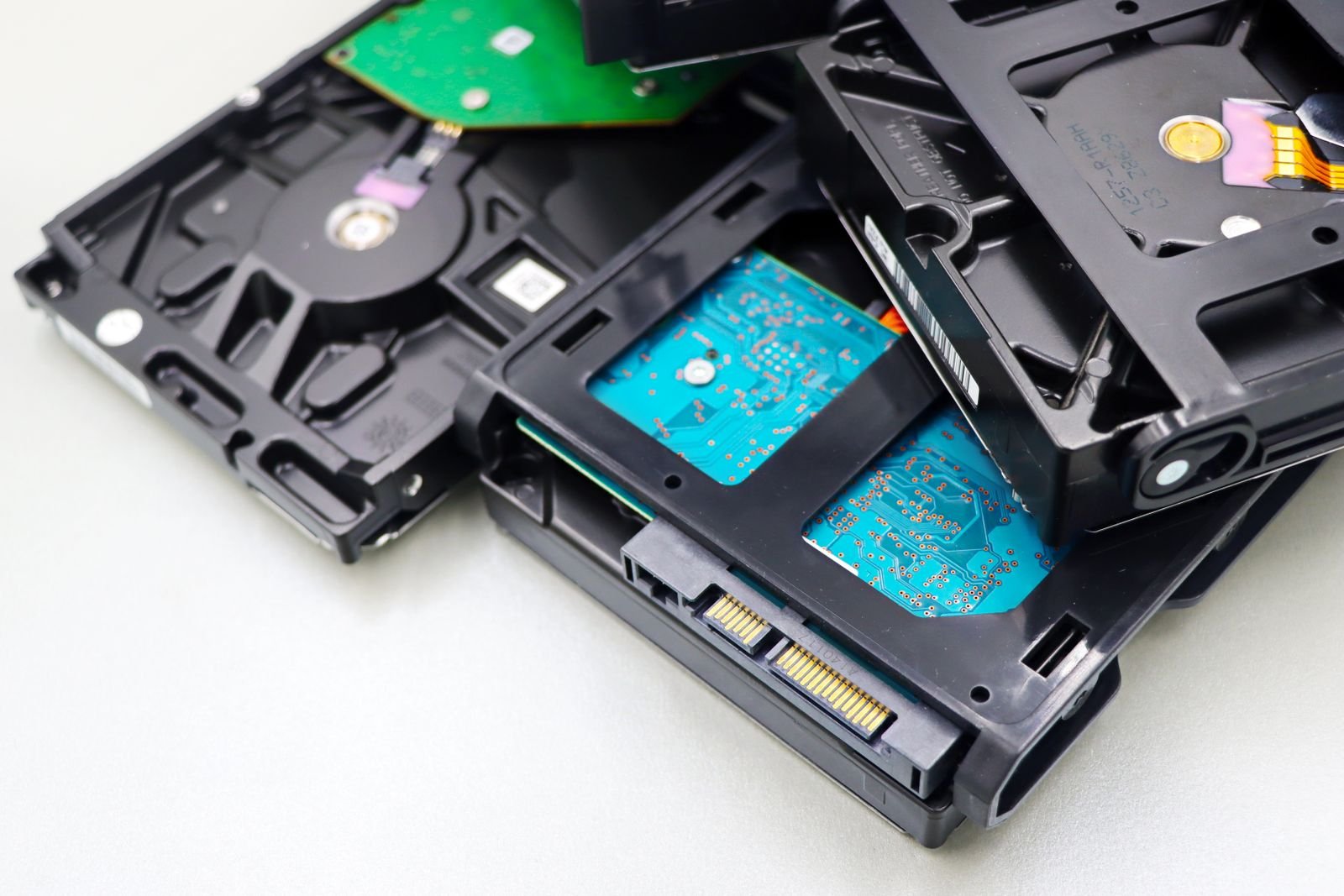 Stack of storage drives representing a full iPhone in need of free space